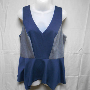NWOT MBN blue gray sleeveless top 3X